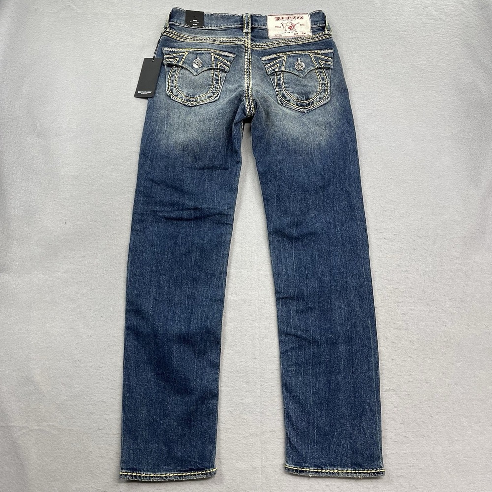 True Religion Jeans Womens 26 Fits 29x32 Ricki Lurex Relaxed Straight Super QT - Picture 4 of 16